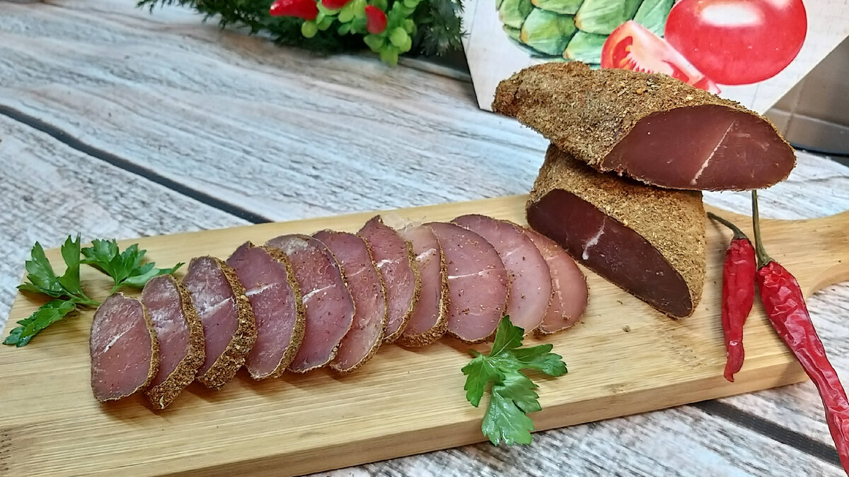 БАСТУРМА из Куриной Грудки ПРОСТОЙ и БЫСТРЫЙ Рецепт Вяленого Мяса за 3 ...