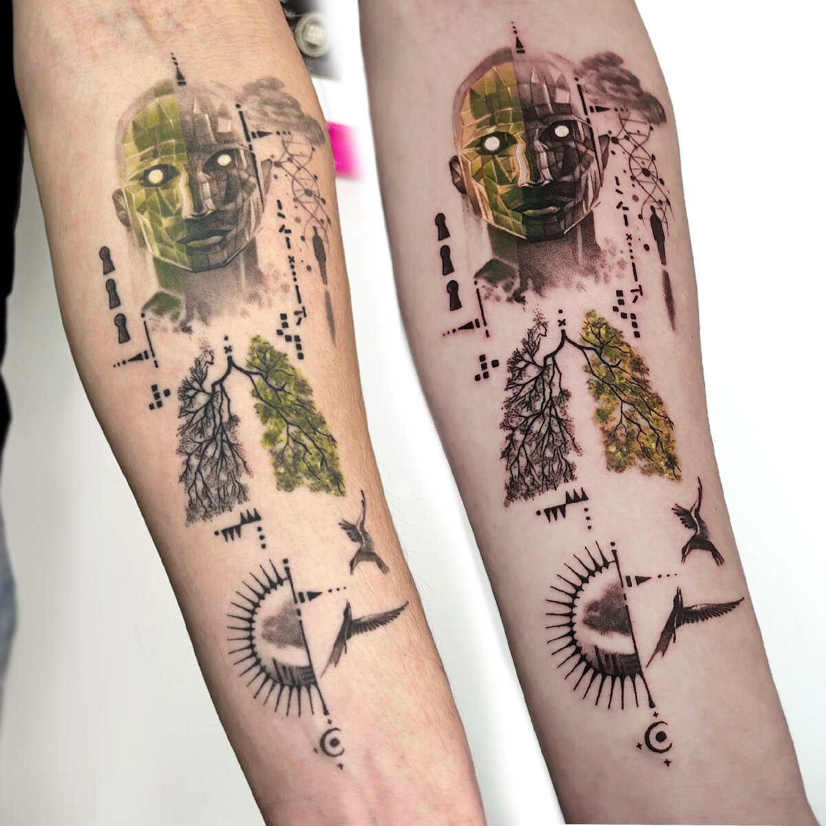 Татуировка абстракция на плече: идеи и способы создания