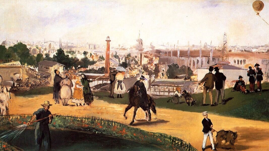 ЭДУАРД МАНЕ. ВСЕМИРНАЯ ВЫСТАВКА 1867 ГОДА (ФРАГМЕНТ). 1867. НАЦИОНАЛЬНЫЙ МУЗЕЙ ИСКУССТВА, АРХИТЕКТУРЫ И ДИЗАЙНА, ОСЛО, НОРВЕГИЯ
