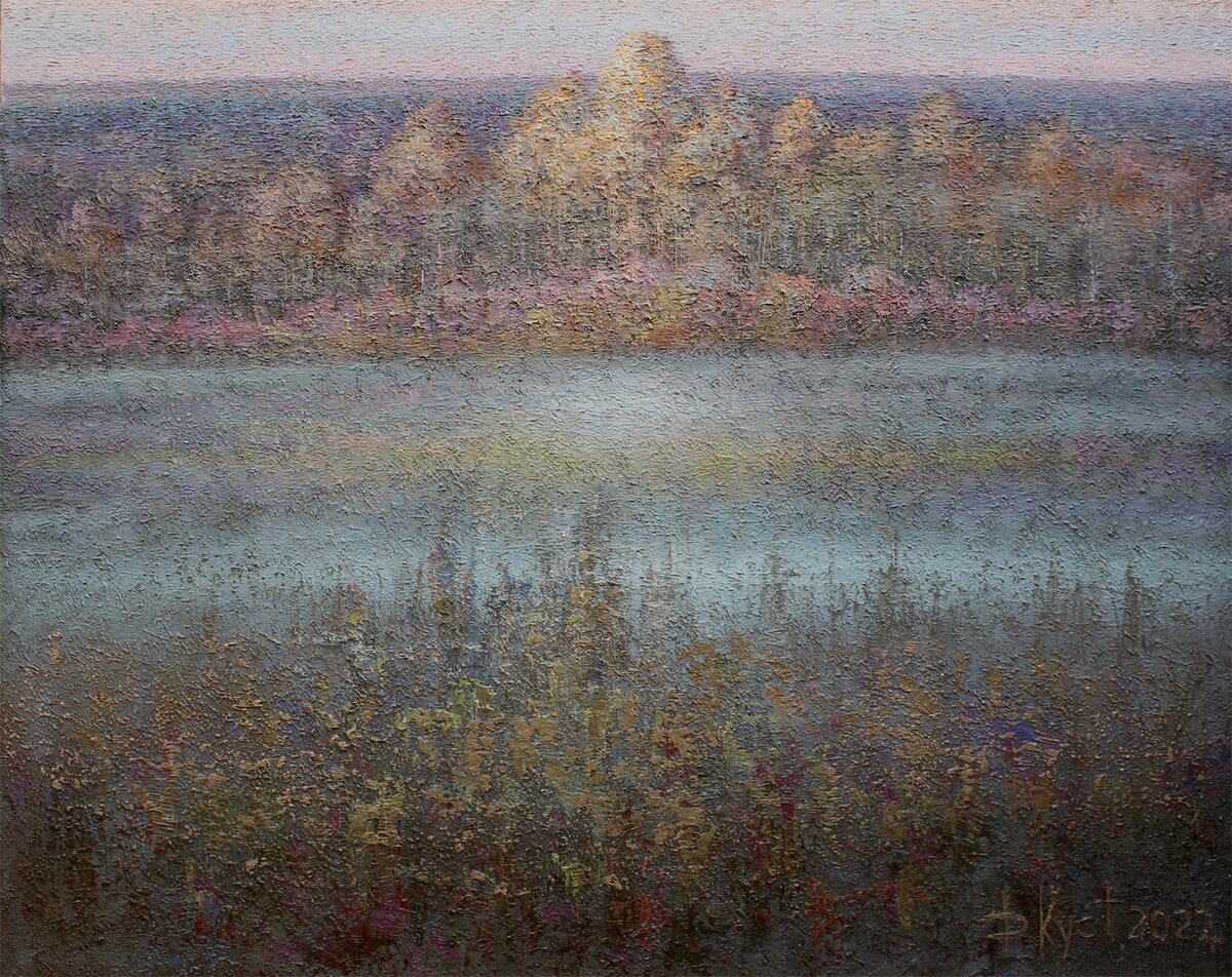 Дмитрий Кустанович. Осенние туманы, 60×75 см, 2022
