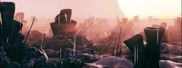 Вид на разные биомы, которые представлены в игре