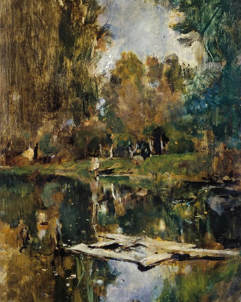 Валентин Серов "Прудик. Абрамцево", 1886. Третьяковская галерея, Москва.
