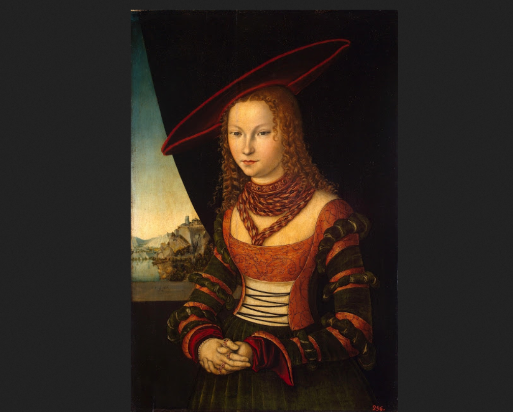 Лукас Кранах Старший. "Женский портрет", Эрмитаж.