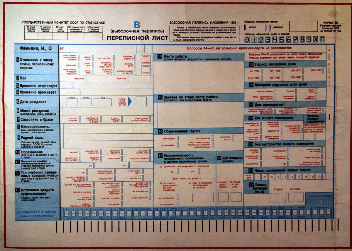 Вопросы 2021. Переписной лист переписи населения. Перепись населения 1989. Перепись населения 1989 года. Перепись населения СССР (1989).