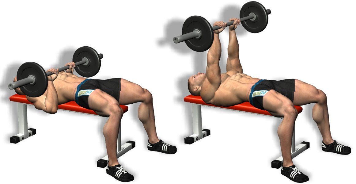 Жим лёжа узким хватом. Фото из интернета