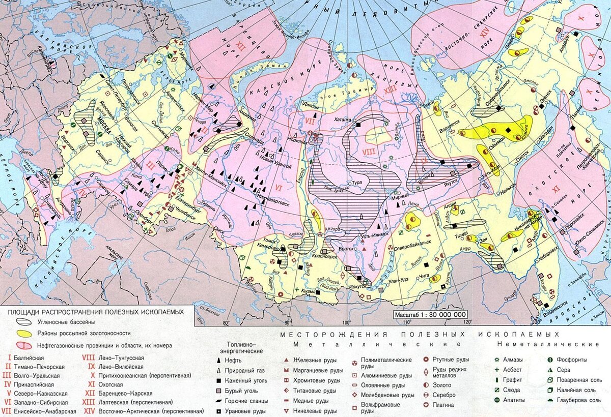 Карта полезных ископаемых атлас