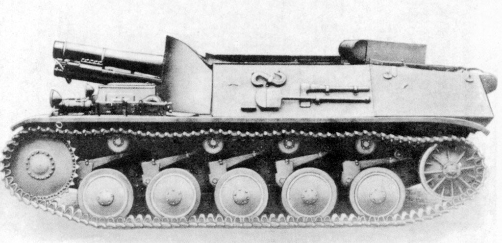 Опытный образец sIG 33 (Sfl), "пониженной" штурмовой САУ на шасси Pz.Kpfw.II.