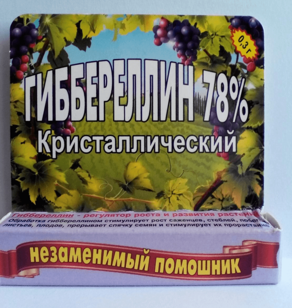 Гиббереллин для винограда. Фото используется с сайта dacha.help