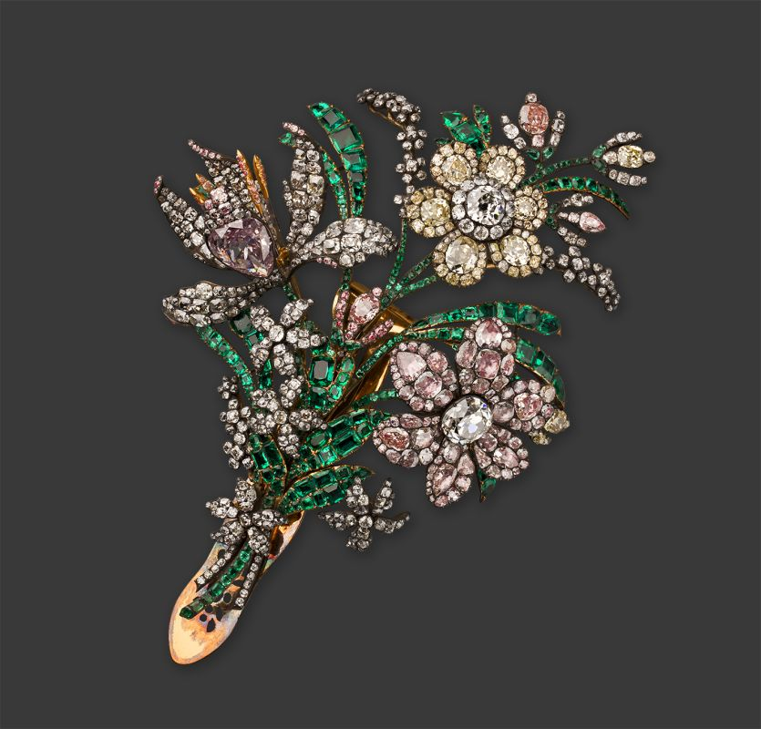 Корсажное украшение, ювелир Жереми Позье, 1750-е. (с) Алмазный фонд