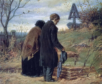 На могиле Евгения Базарова