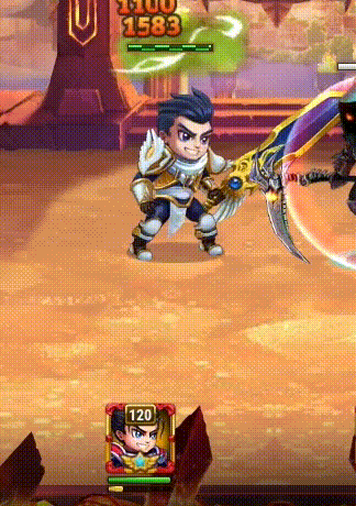 Галахад применяет Неудержимый Натиск и получает за это действие 10% энергии.