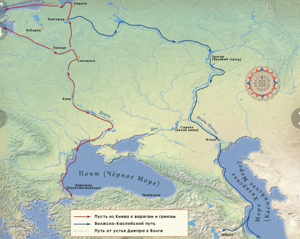 Моря черное каспийское балтийское. Путь из Варяг в греки и Волжский торговый путь на карте. Волжский путь и путь из Варяг в греки. Торговые пути из Варяг в греки и из Варяг в персы. Пусть из Варяг в греки и Волжские торговый путь.