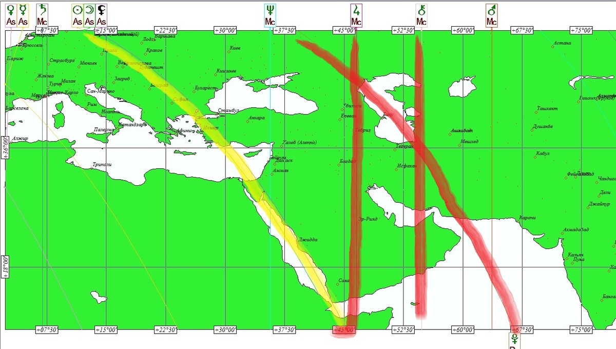 Астокартография  новолуния 29 июня.
