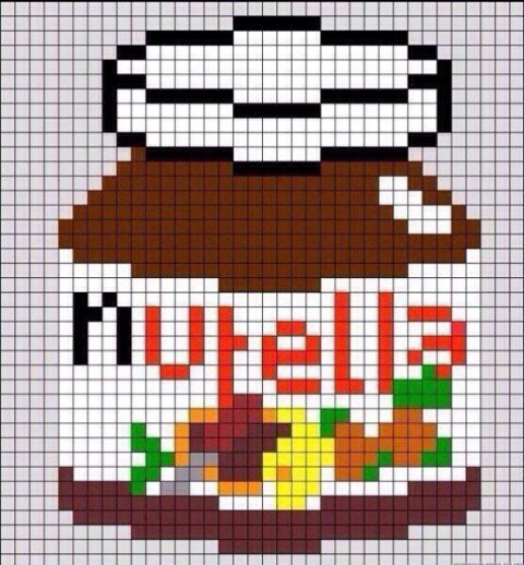 Рисунки по клеточкам nutella (46 фото)