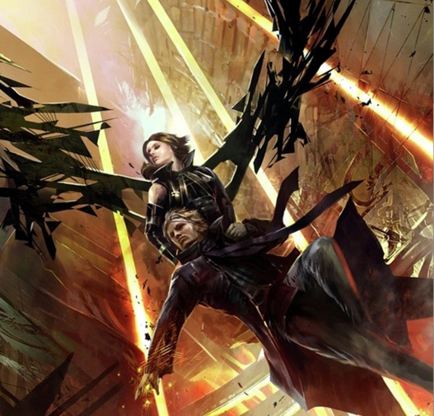 Фрагмент арта к обложке романа «Квантовой вор» от ФКК.