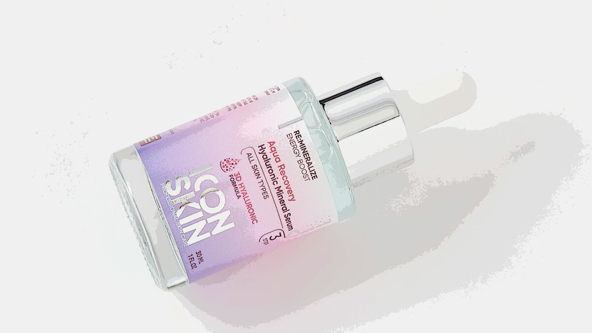 ICON SKIN УВЛАЖНЯЮЩАЯ СЫВОРОТКА С МИНЕРАЛАМИ И ГИАЛУРОНОВОЙ КИСЛОТОЙ AQUA RECOVERY