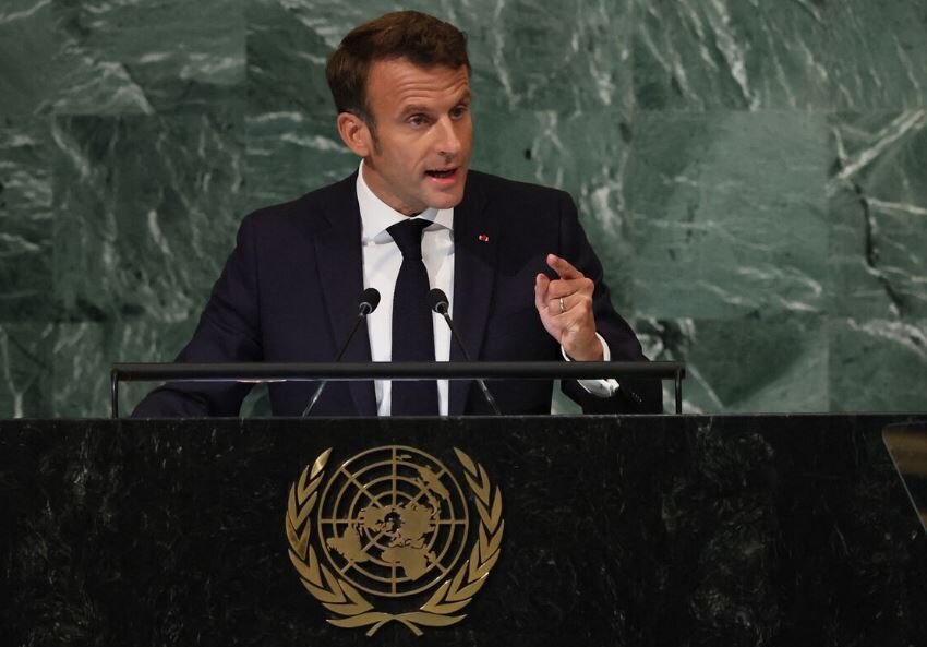 Emmanuel Macron addresses the UN General Assembly (live footage)