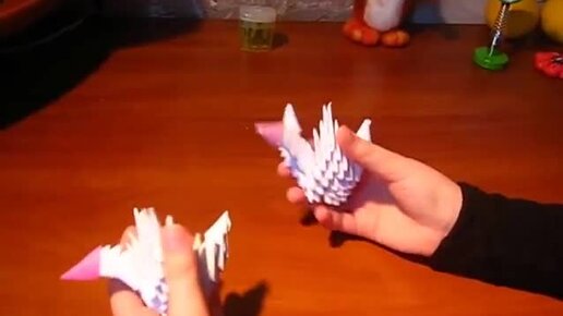 Инструкция как сделать оригами лебедь из модулей