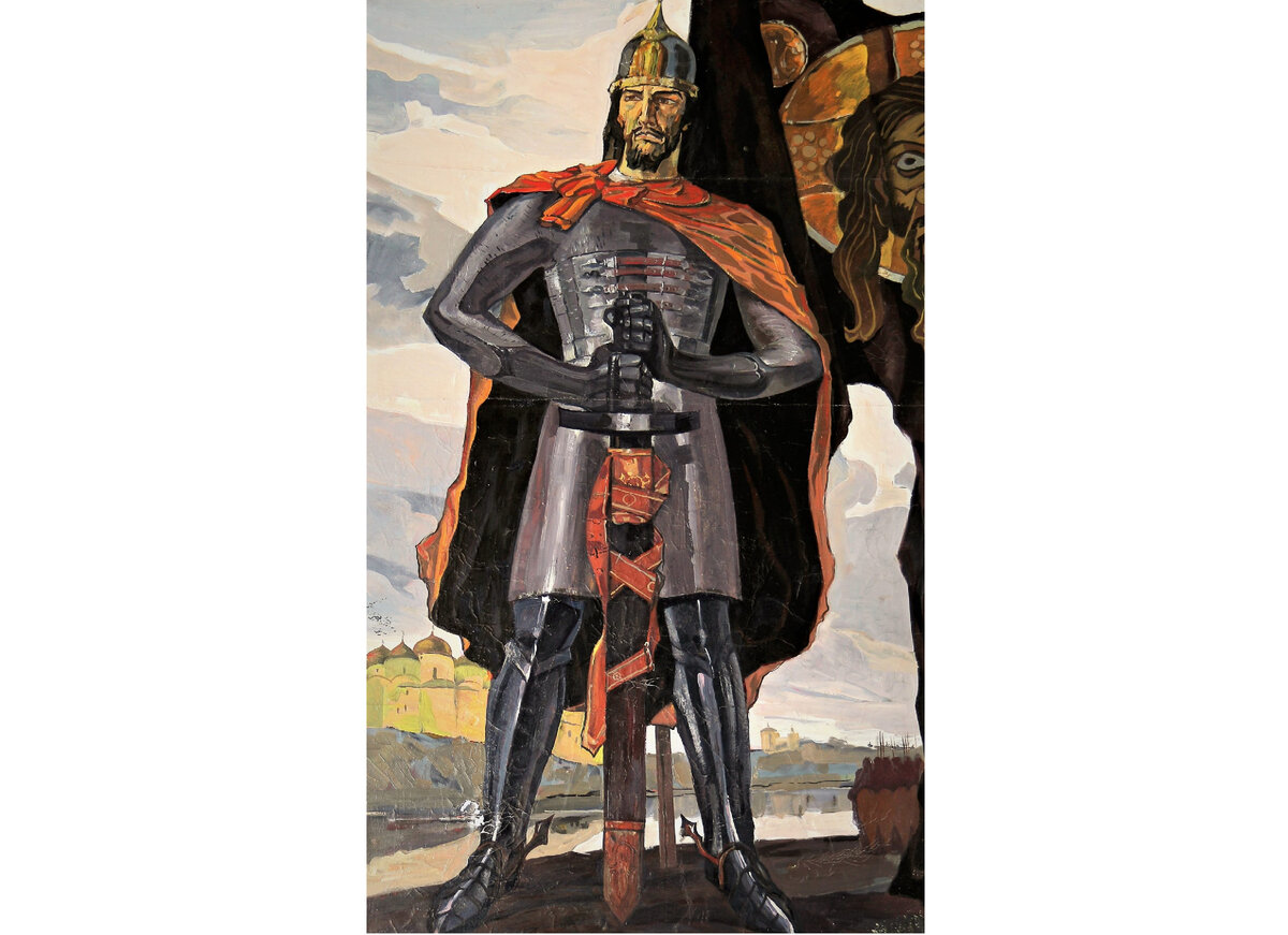 Александр Невский в кольчужных перчатках готовится воевать с розами.