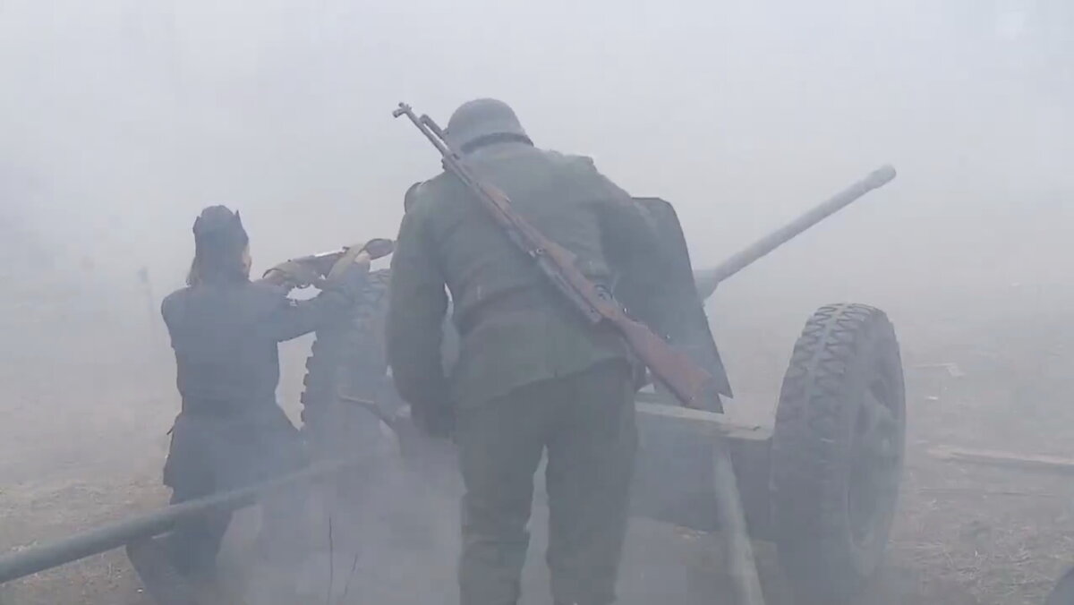    В Советском снимают фильмы о фронтовиках