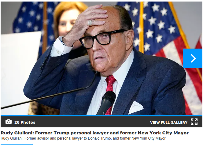 Руди Джулиани, бывший персональный адвокат Трампа и бывший мер Нью-Йорка. Скринкопия заставки фотогалереи из публикации.