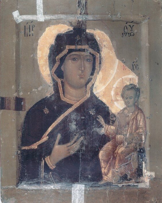 Смоленская Иоасафовская икона Божией Матери. Семейная икона царя Ивана IV Васильевича. Конец XV — первая половина XVI в.