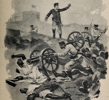 Литография героических действий Примо де Риверы во время Первой Мелильской кампании, 1893 г.