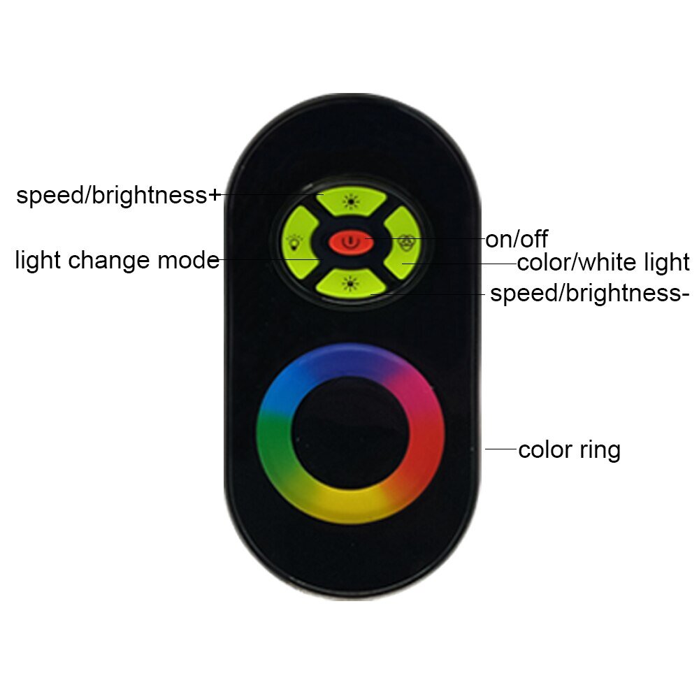 Led rgb strip rf controller dc12v/24v total output current 18a