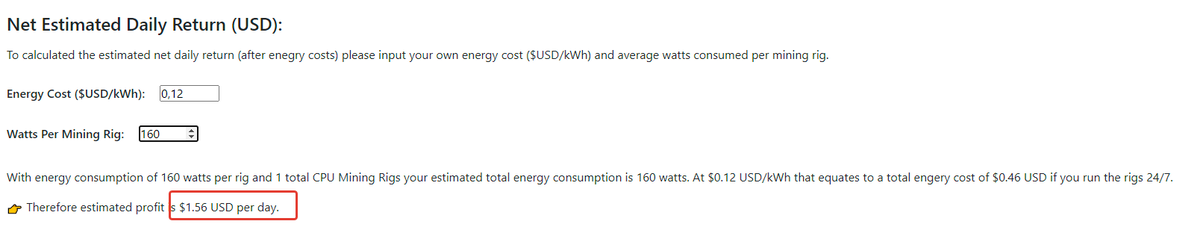 Хотя тут, например, заявлено 1.5 доллара в день, но тут и хешрейт около 3.5 килохешей