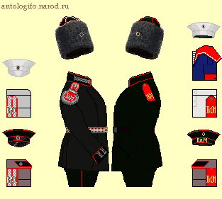 Униформа Владивостокской крепостной минной роты, 1892-ой год