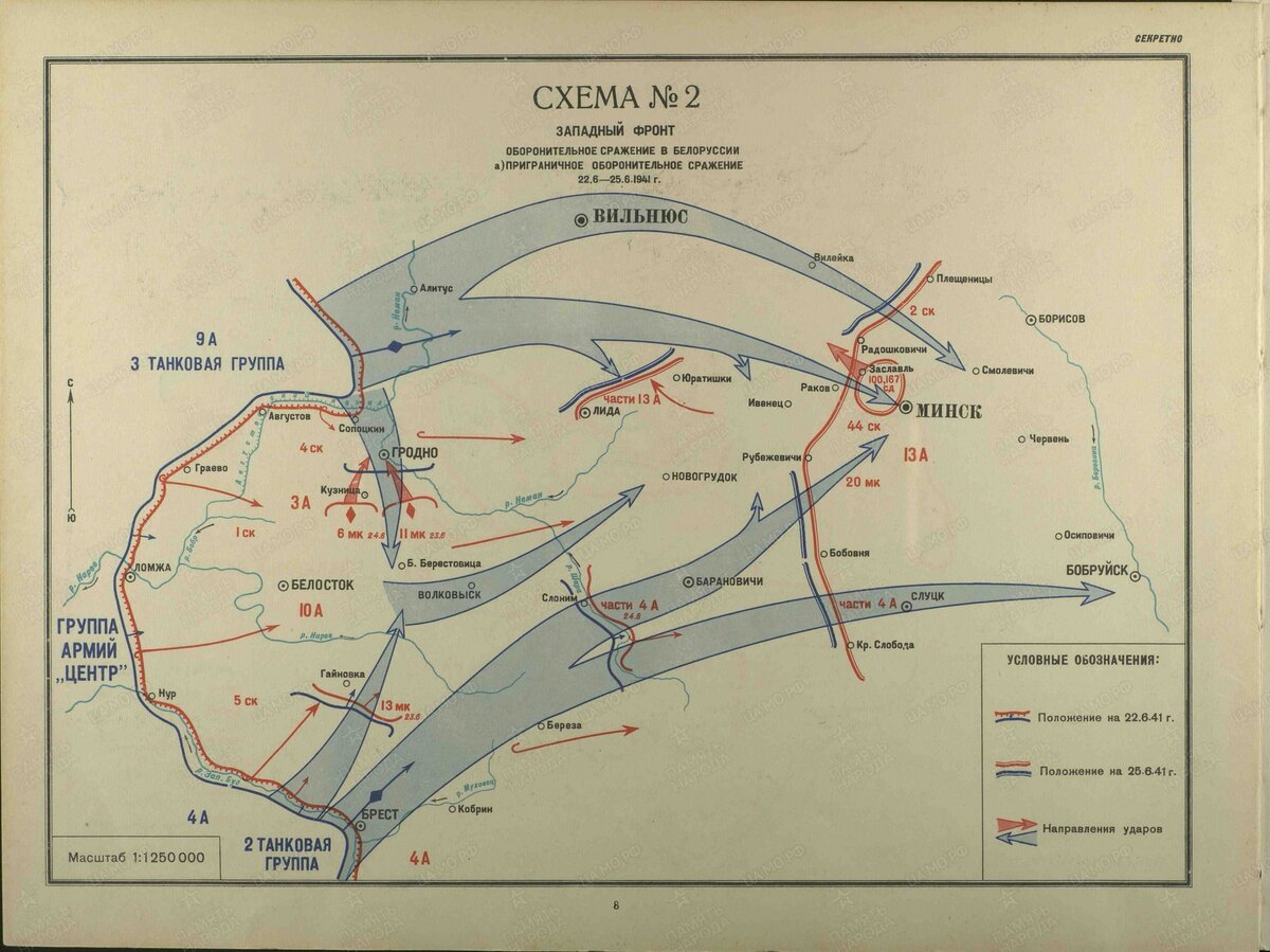 Группа армии центр карта