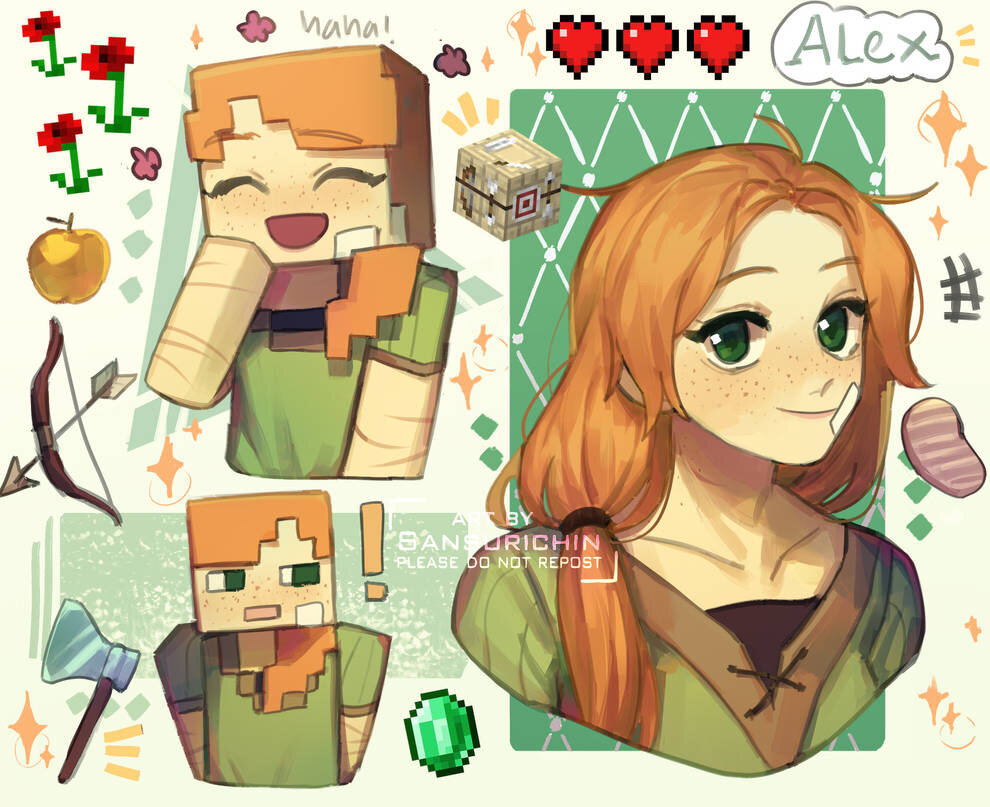 Minecraft Alex fanart