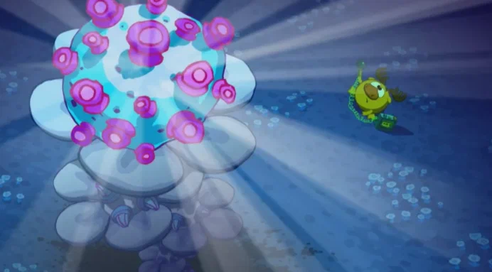 Космическое растение из серии "Не может быть". Изображение из канала "Гиковская Мыжь - смешарики и т.п"