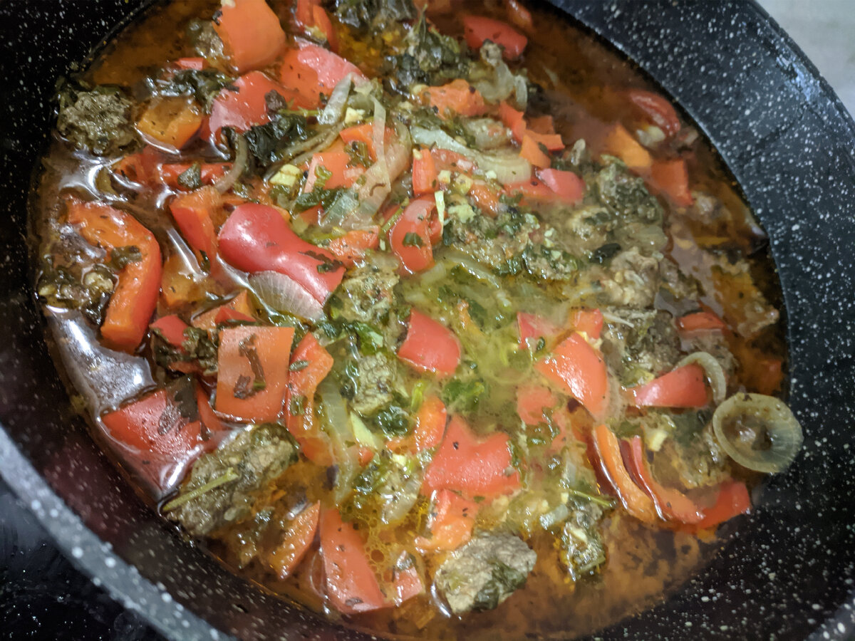 Хашлама из говядины(жалко нельзя передать аромат блюда😁)