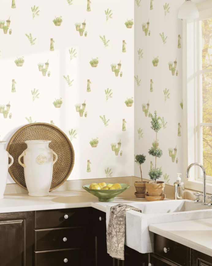 Обои на бумажной основе из «кухонной» коллекции Aura 
