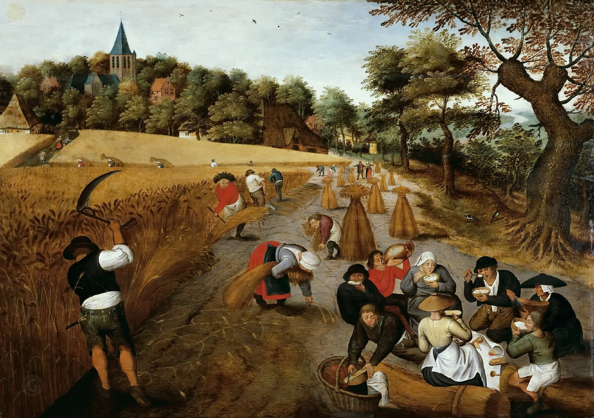 Питер Брейгель Младший "Жатва" 1621.