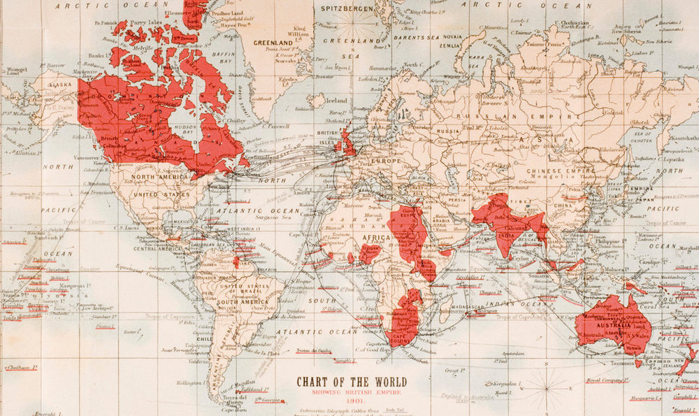 THE WORLD'S GREATEST EMPIRE
How much of the world Britannia ruled by 1901
Canada   
England captured Canada from France in 1763 after the Seven Years’ War, also known as the French and Indian War. As well as adding a massive landmass to the British Empire’s bragging rights, Canada was a resource-rich country with a small population. Canada provided ample trade of timber, ores and furs.
Egypt
Finding itself in economic rot, Egypt sold half its stake in the Suez Canal to Britain. This prompted an eventual revolt and launched the 1882 Anglo- Egyptian War. Britain won and took the country under its control. Egypt provided a vital trade route between Britain and India, cutting out the long and dangerous journey around Africa.
South Africa
The British gained control of the Cape of Good Hope in the early- 19th century and set up a colony. When South African Dutch settlers felt their territory was at risk, the two powers engaged in a series of military clashes known as the Boer Wars, leading the Boers to submit to British rule. Serving as a stopping station on the way to India, Southern Africa was also rich in gold and diamonds.
India
After largely being controlled by the East India Company, India became part of the British Empire after the Government of India Act in 1858. Known as the ‘jewel in the crown’, India was the most valuable piece of Britain’s empire, with lucrative trade from spices, jewels and textiles. The most important provision of India, though, was its manpower, which contributed massively to Britain’s military might.
Australia
British involvement in Australia began when Captain James Cook landed on the continent in the late-18th century. The number of Indigenous Australians living there quickly plummeted because of European diseases and loss of land. Australia became a penal colony and thousands of British convicts were transported there as punishment. When gold was discovered in 1851, immigrants – many of them British – raced to these sandy shores in search of their fortune.