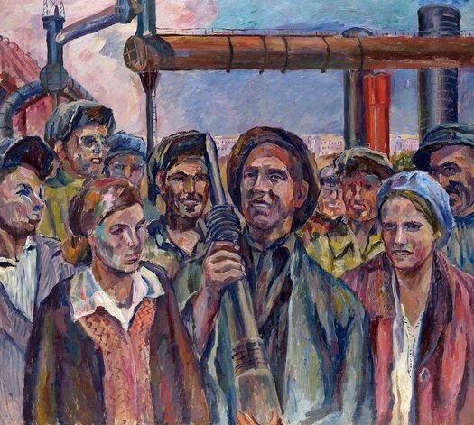 Лентулов. Керченский завод. 1930.