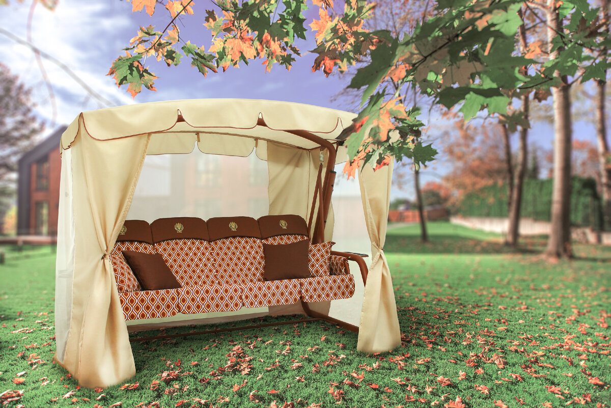 Садовые качели "Монарх" беж