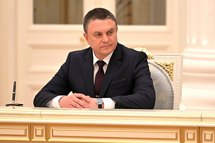 Одна из основных задач ЛНР после полного освобождения территории, по словам Пасечника, — активная интеграция с Россией и восстановление экономического потенциала республики. Фото: © Alexei Nikolsky/Kremlin Pool / Keystone Press Agency / www.globallookpress.com