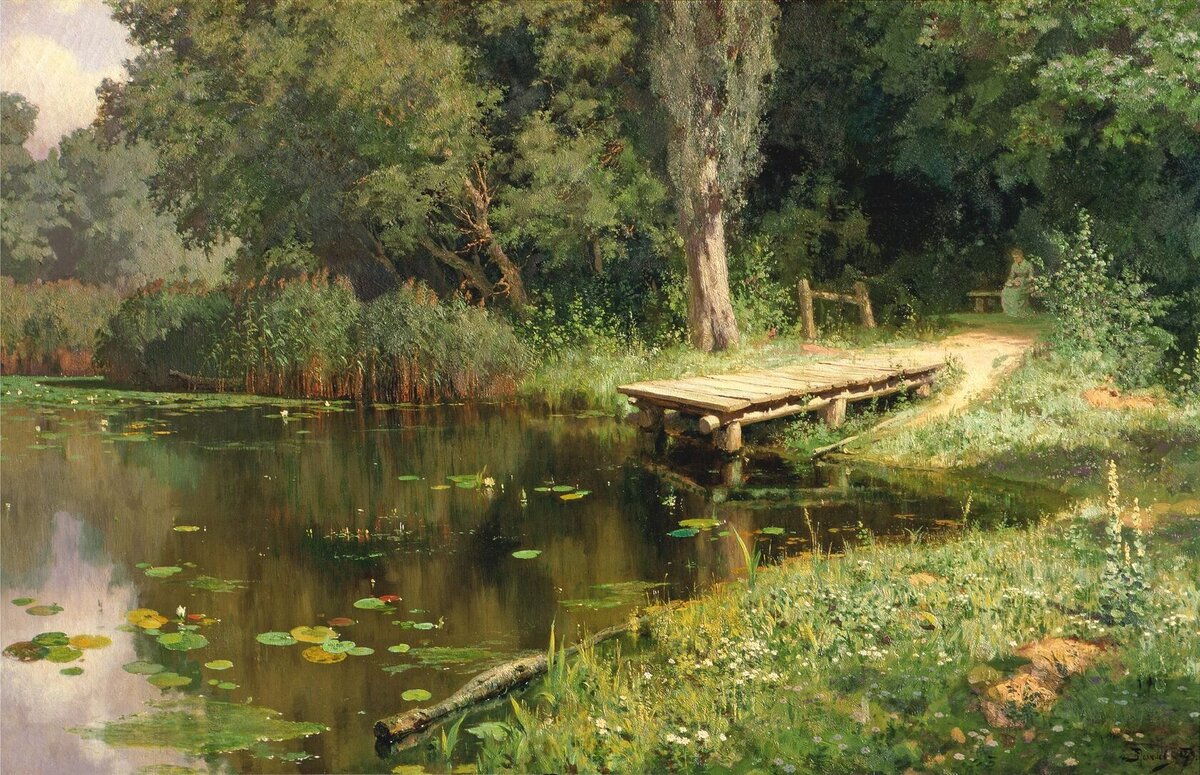 Василий Поленов. Заросший пруд 