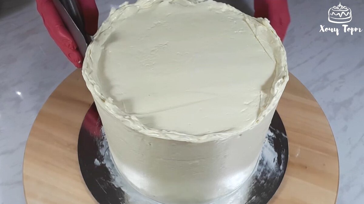 Как выровнять торт под использование мастики