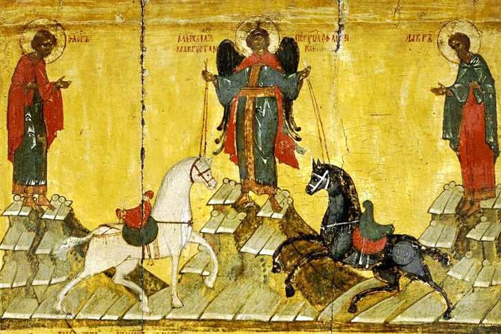    Икона. Флор, Лавр и Архангел Михаил