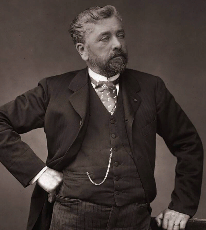 Gustave Eiffel. Амбициозный дизайн  1000-футовой стальной башни был выбран среди 700 проектных предложений.