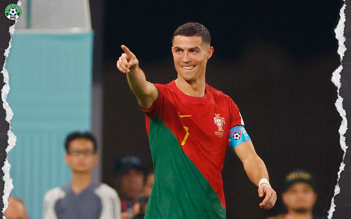 Великий Криштиану Роналду на ЧМ-2022 в Катаре.