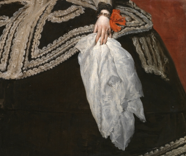 Деталь портрета Марианны Австрийской, Диего Веласкес, 1652-53. (с) Из коллекции Прадо