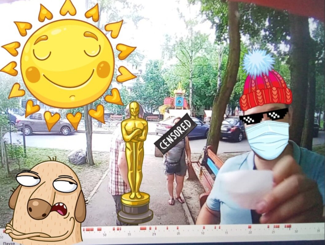 "Доброжелатель" заклеивает камеру системы видеонаблюдения