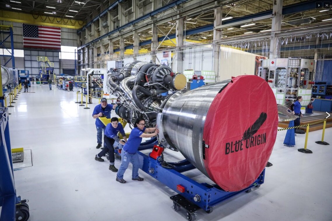 BE-4 компании Blue Origin перед отправкой на неудачные испытания - 2017 год... Фото: Blue Origin