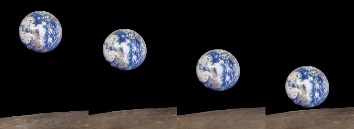 Серия фотографий Луны с межпланетной станции "Зонд-7"