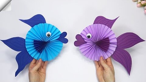 How To Make a Moving Paper Fish Craft Step By Step